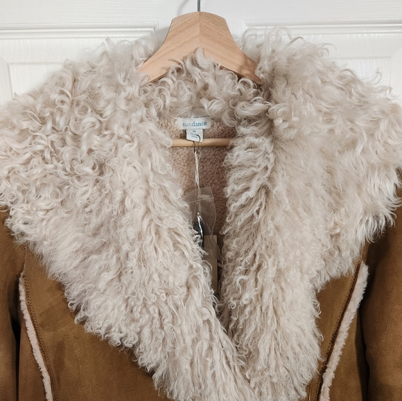 Sundance Gwyneth Shearling Suede Coat - Picture 5 of 12